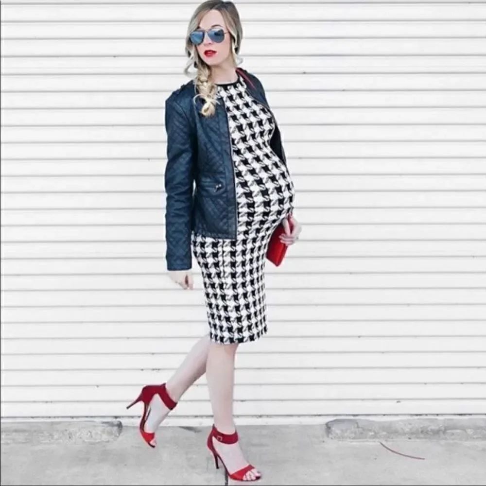 Isabella Oliver Maternity Houndstooth Sheath Dress